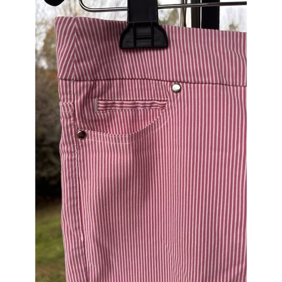 Mario Serrani Italy Comfort Stretch Cuff Capri Pink/White Size Medium Like New - Picture 5 of 16